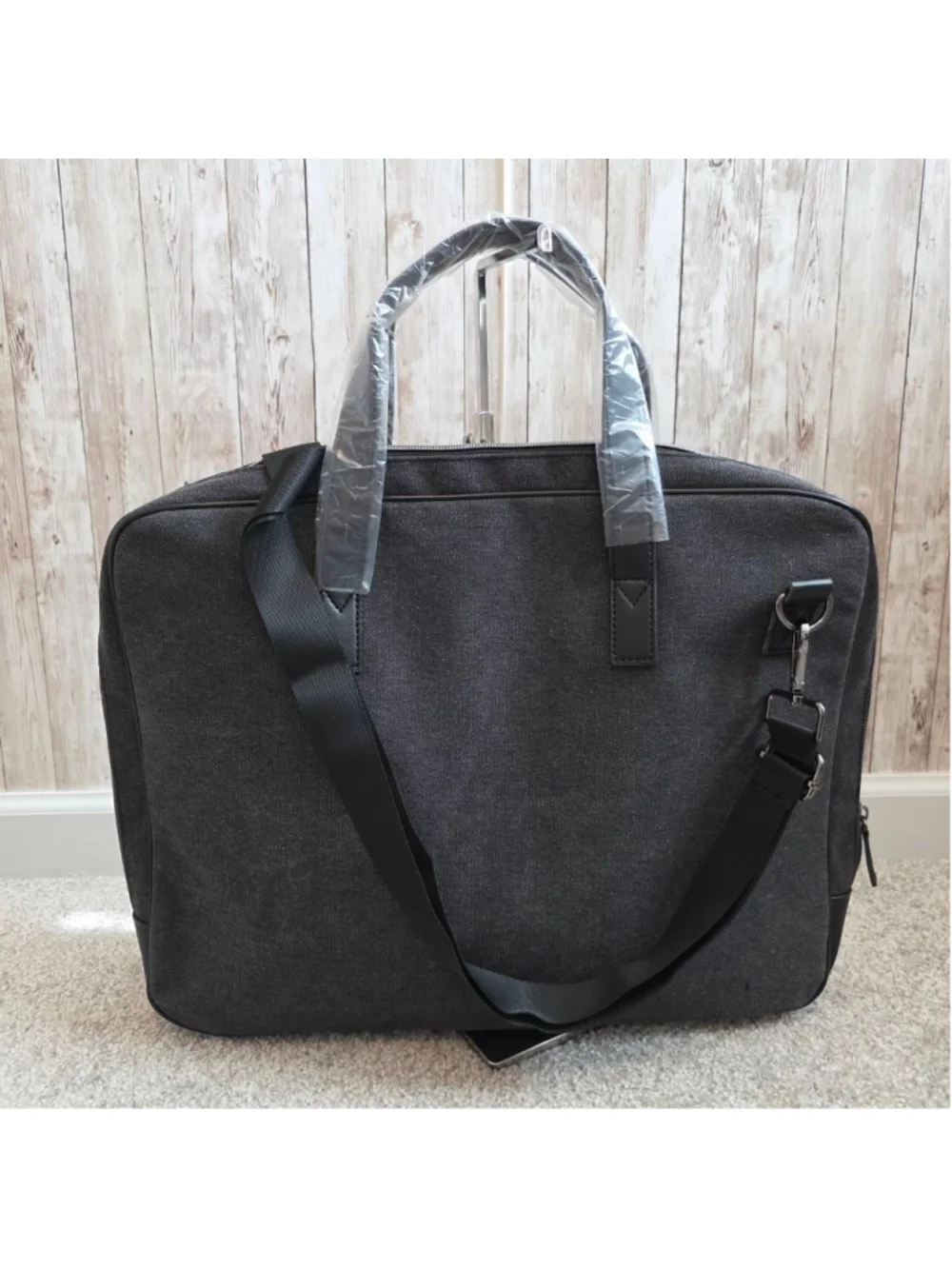 Men's John Varvatos Gray Briefcase NWOT
